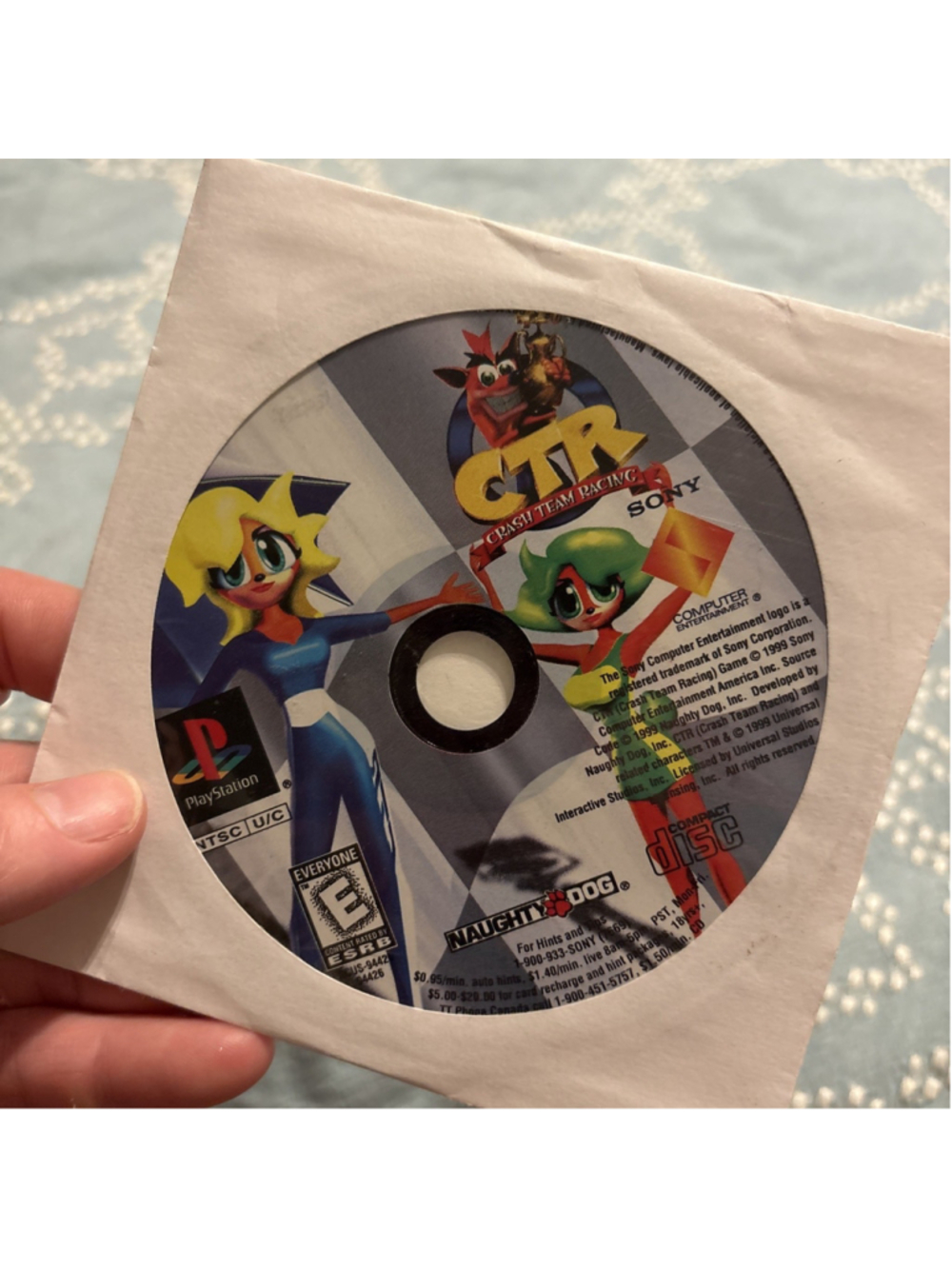CTR Crash Team Racing (Sony PlayStation 1 PS1) Black Label disc only